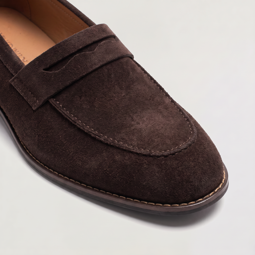 Men's Nubuck Penny Loafers