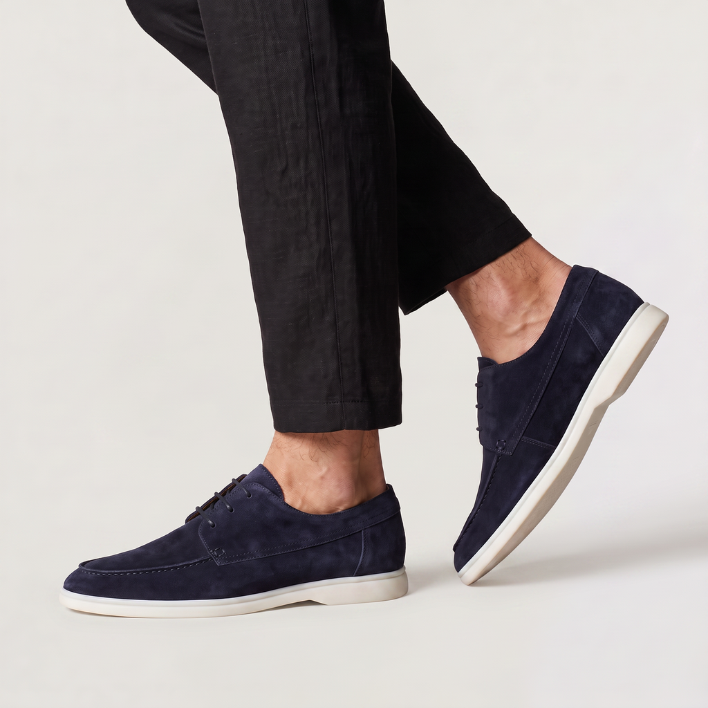 Men's Classic Suede Lace-Up Loafers