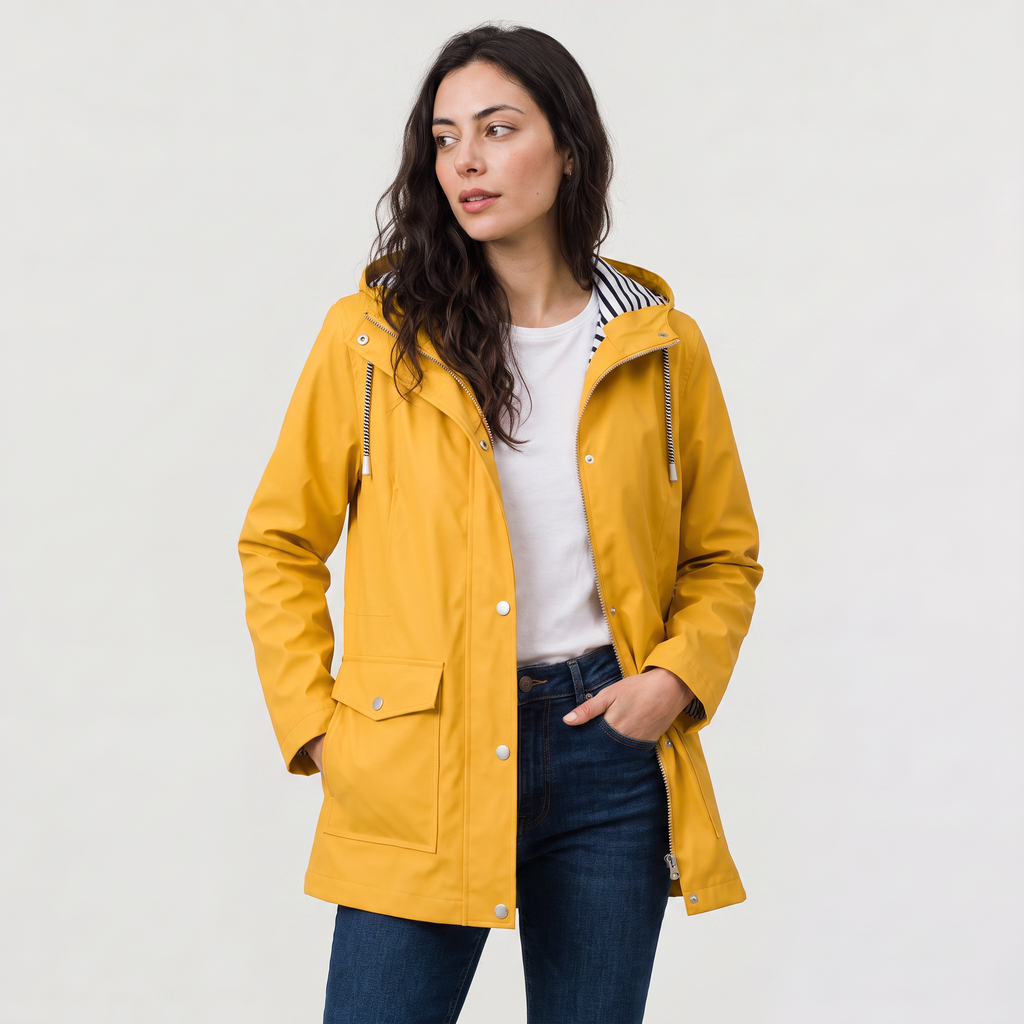 Women's Waterproof Hooded Coat - Rain Jacket