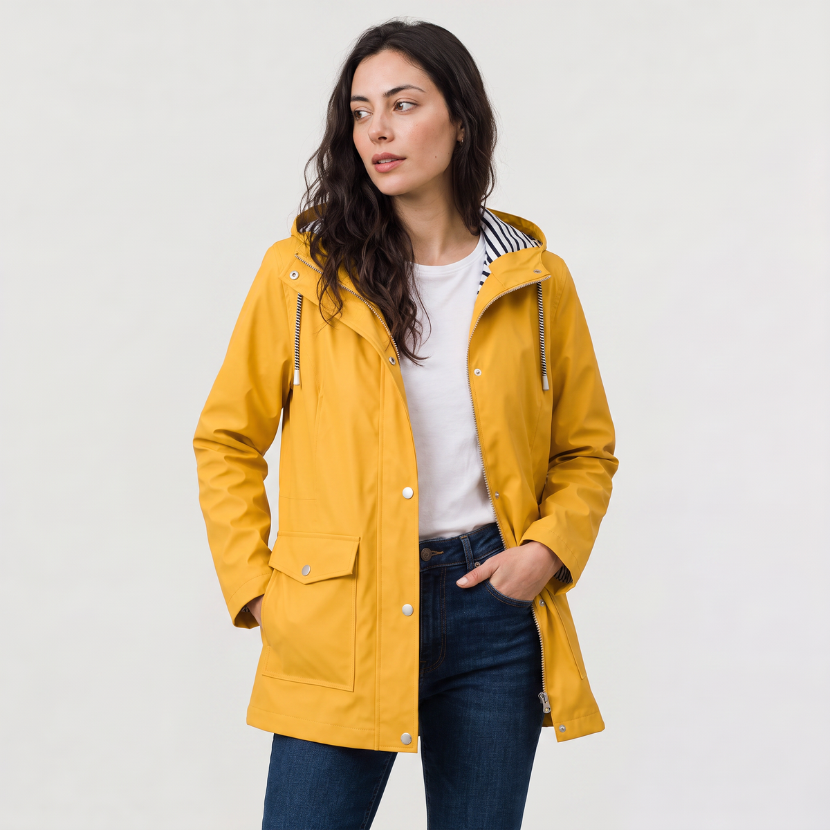 Women's Waterproof Hooded Coat - Rain Jacket