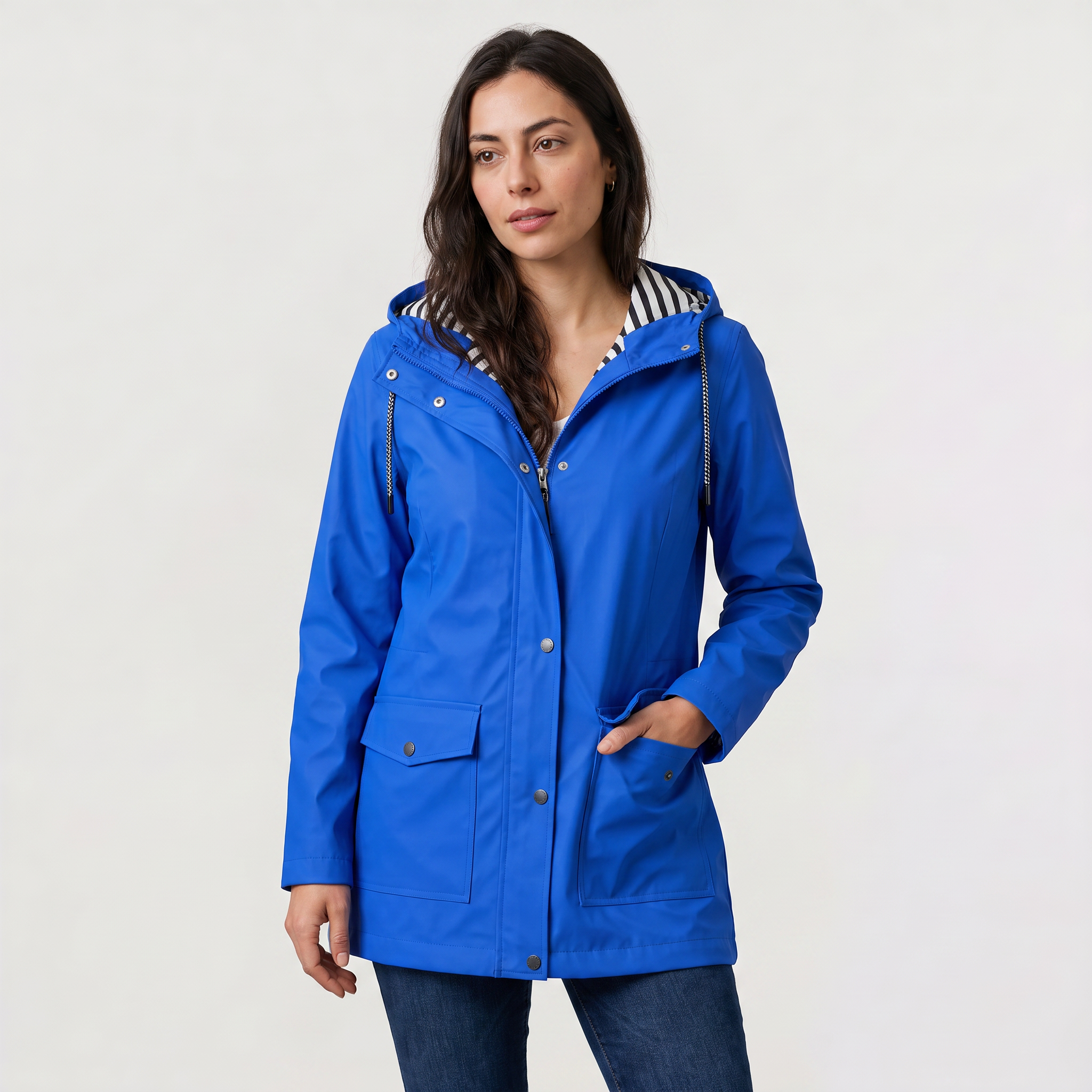 Women's Waterproof Hooded Coat - Rain Jacket