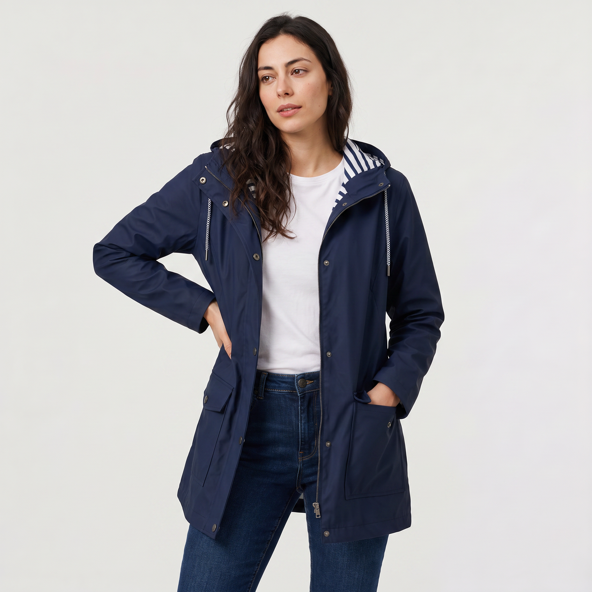 Women's Waterproof Hooded Coat - Rain Jacket