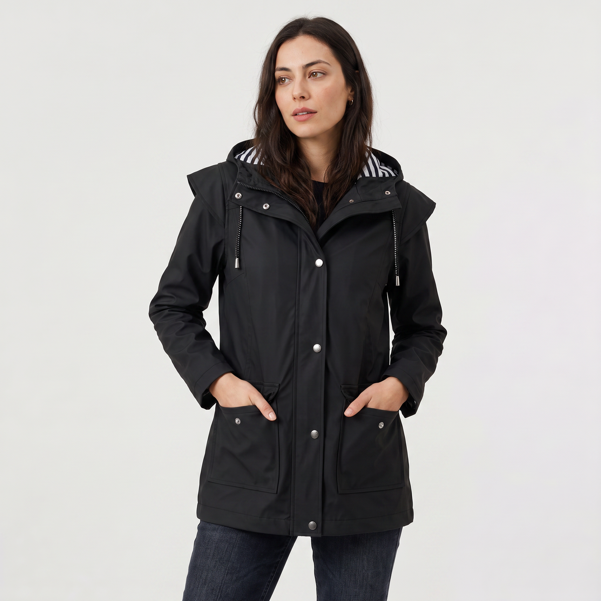 Women's Waterproof Hooded Coat - Rain Jacket