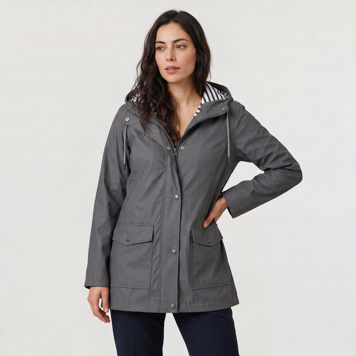 Women's Waterproof Hooded Coat - Rain Jacket