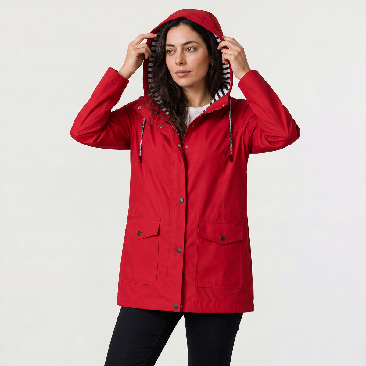 Women's Waterproof Hooded Coat - Rain Jacket