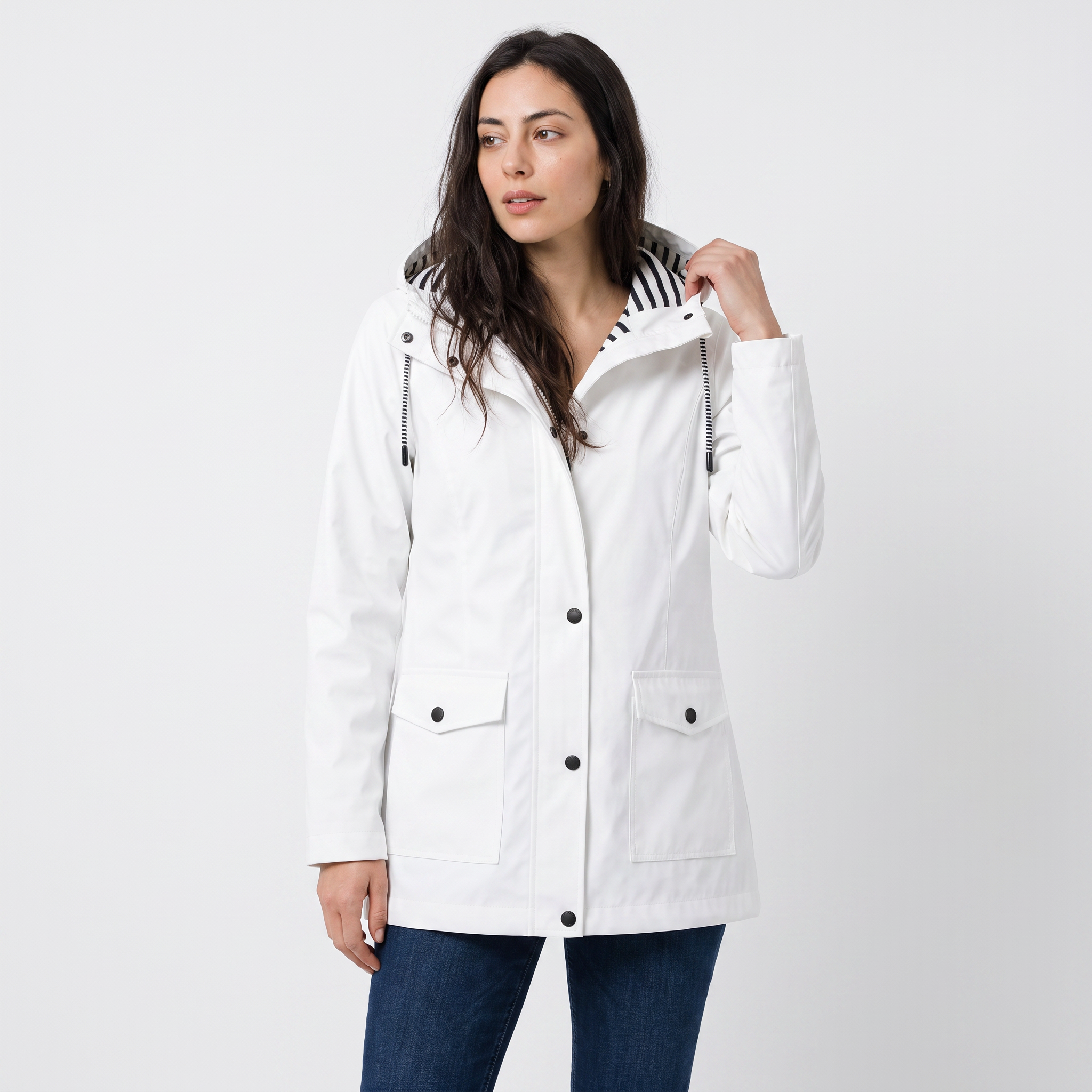 Women's Waterproof Hooded Coat - Rain Jacket