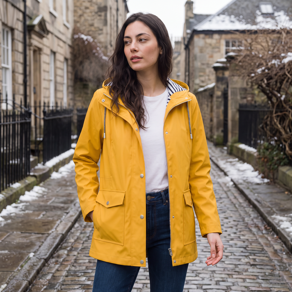 Women's Waterproof Hooded Coat - Rain Jacket