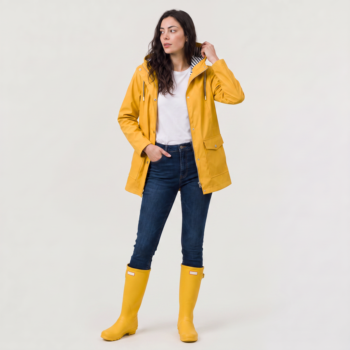 Women's Waterproof Hooded Coat - Rain Jacket