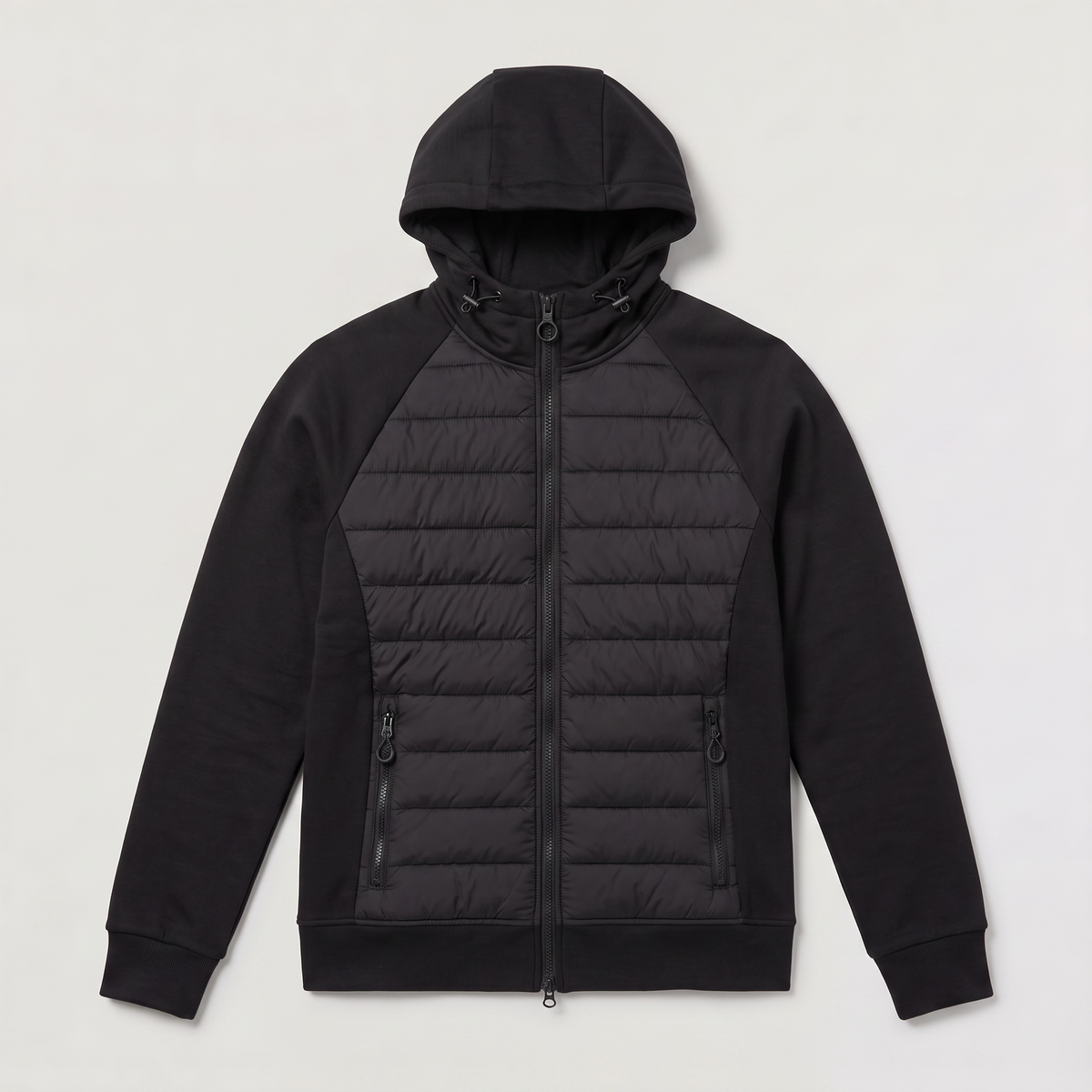 Men's Quilted Knit Hooded Jacket