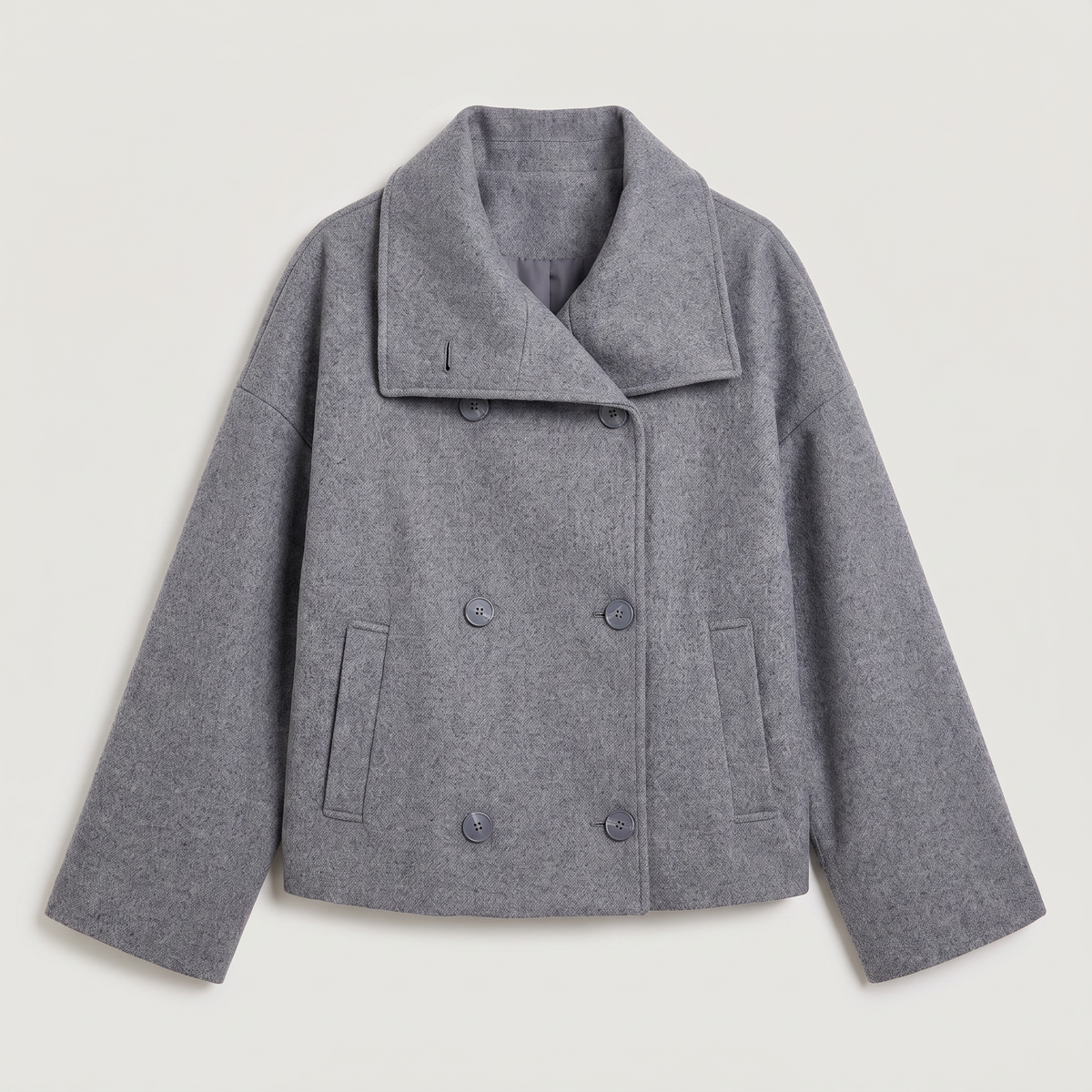 Women's Oversized Double-Breasted Short Jacket