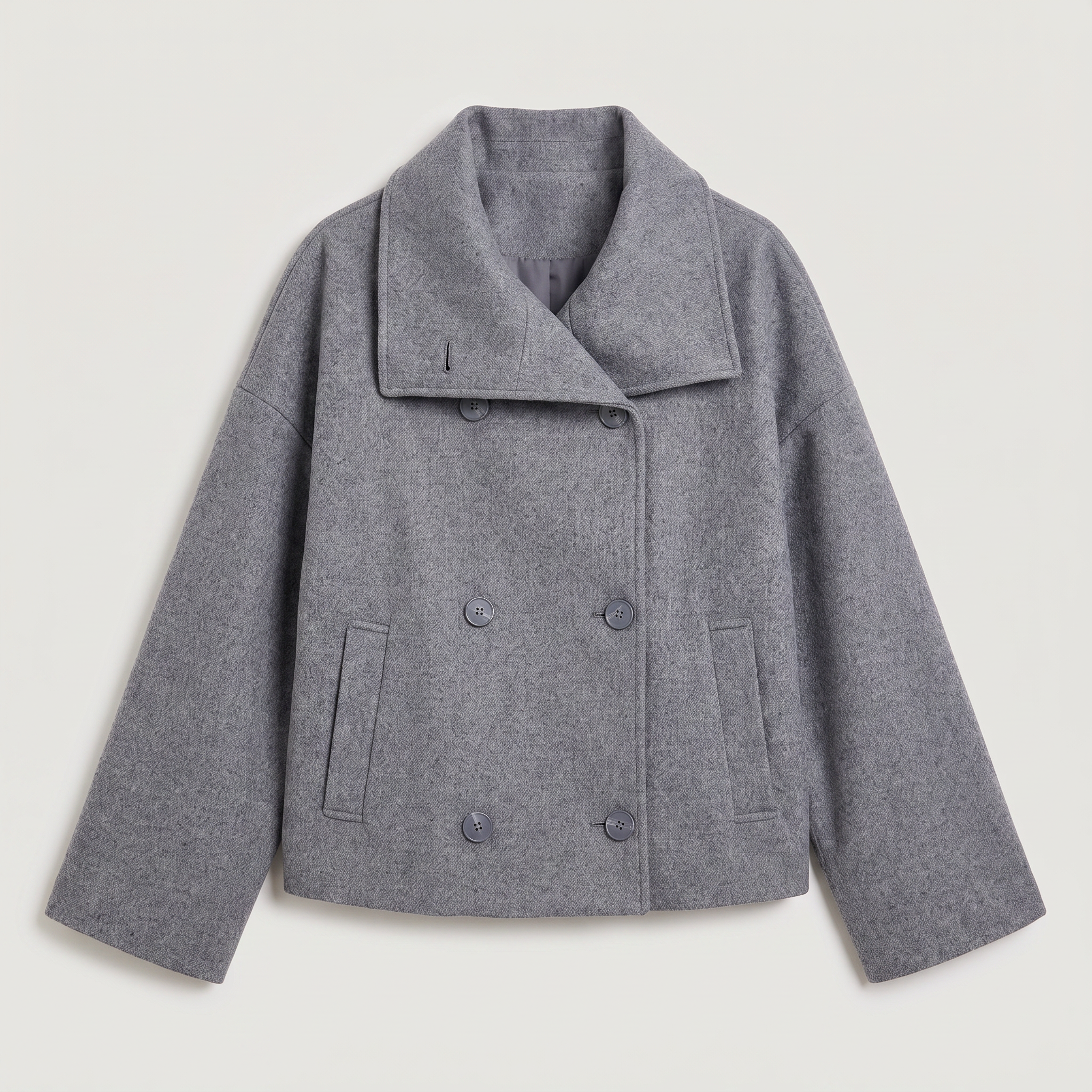 Women's Short Double-Breasted Oversized Jacket