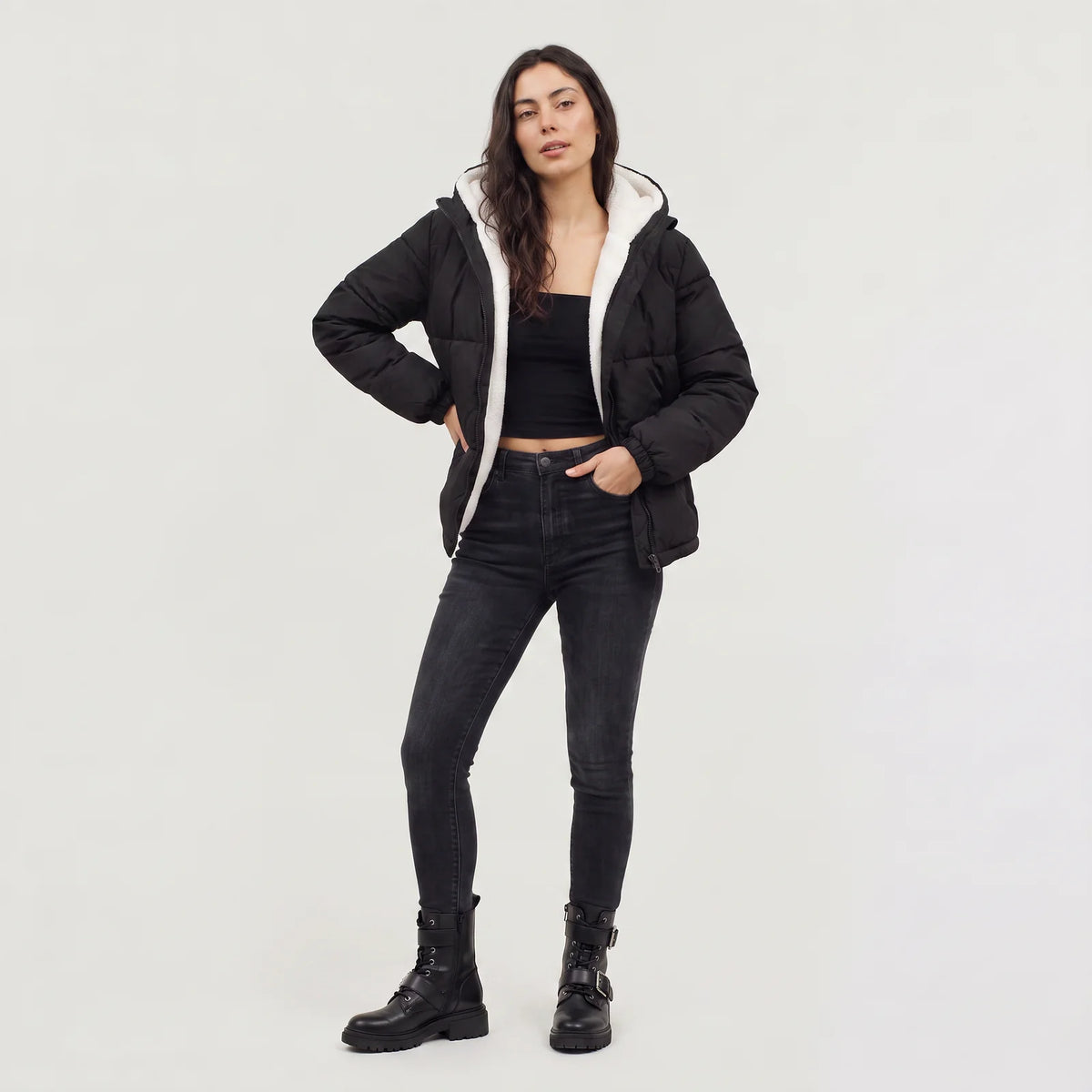 Women's Hooded Quilted Puffer Jacket