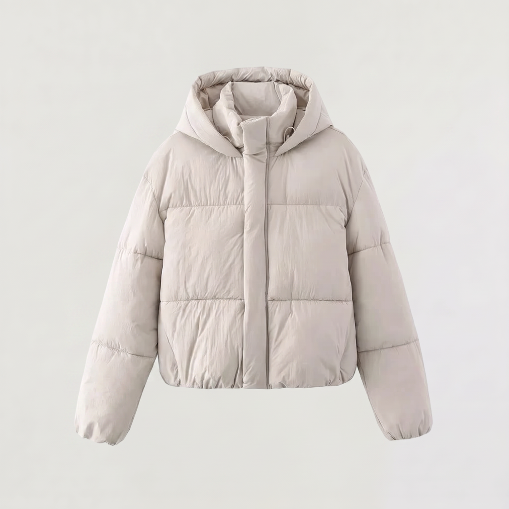Women's Cropped Hooded Puffer Jacket