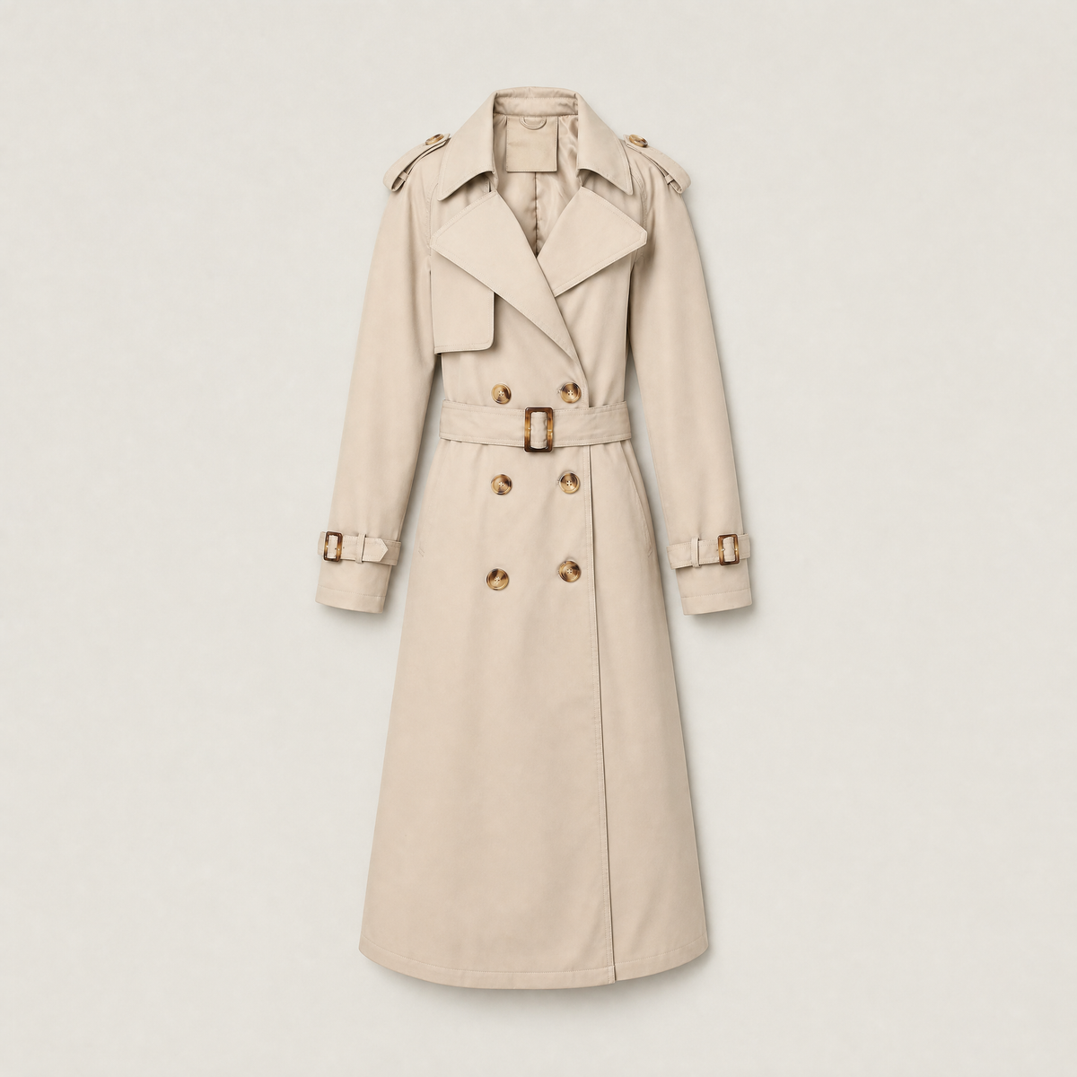 Women's Belted Single-Breasted Trench Coat