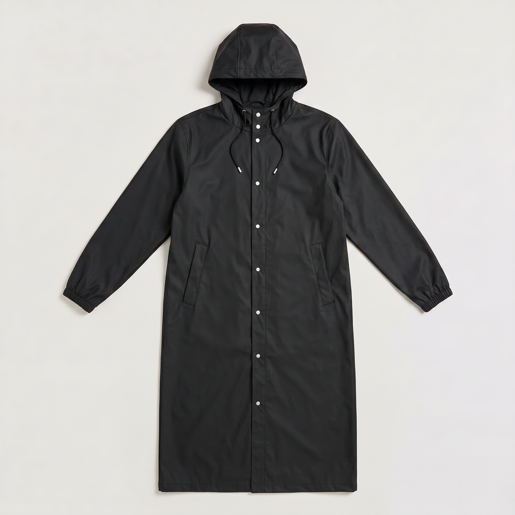 Men's Extra Long Hooded Raincoat