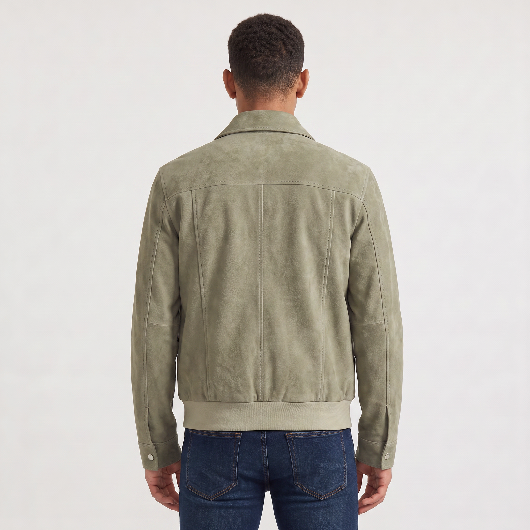 Men's Casual Leather-Look Zip Jacket