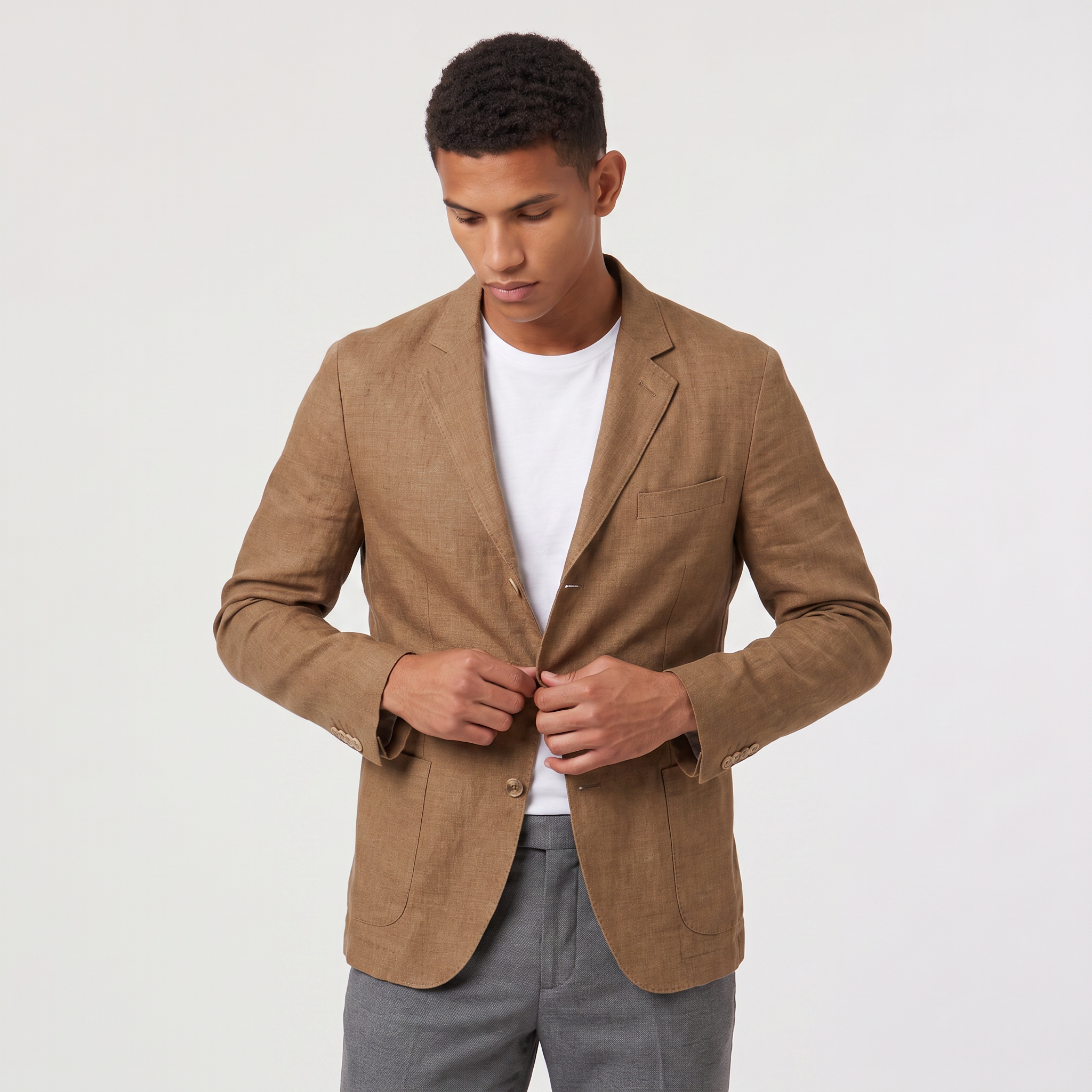 Men's Linen-Blend Relaxed Blazer
