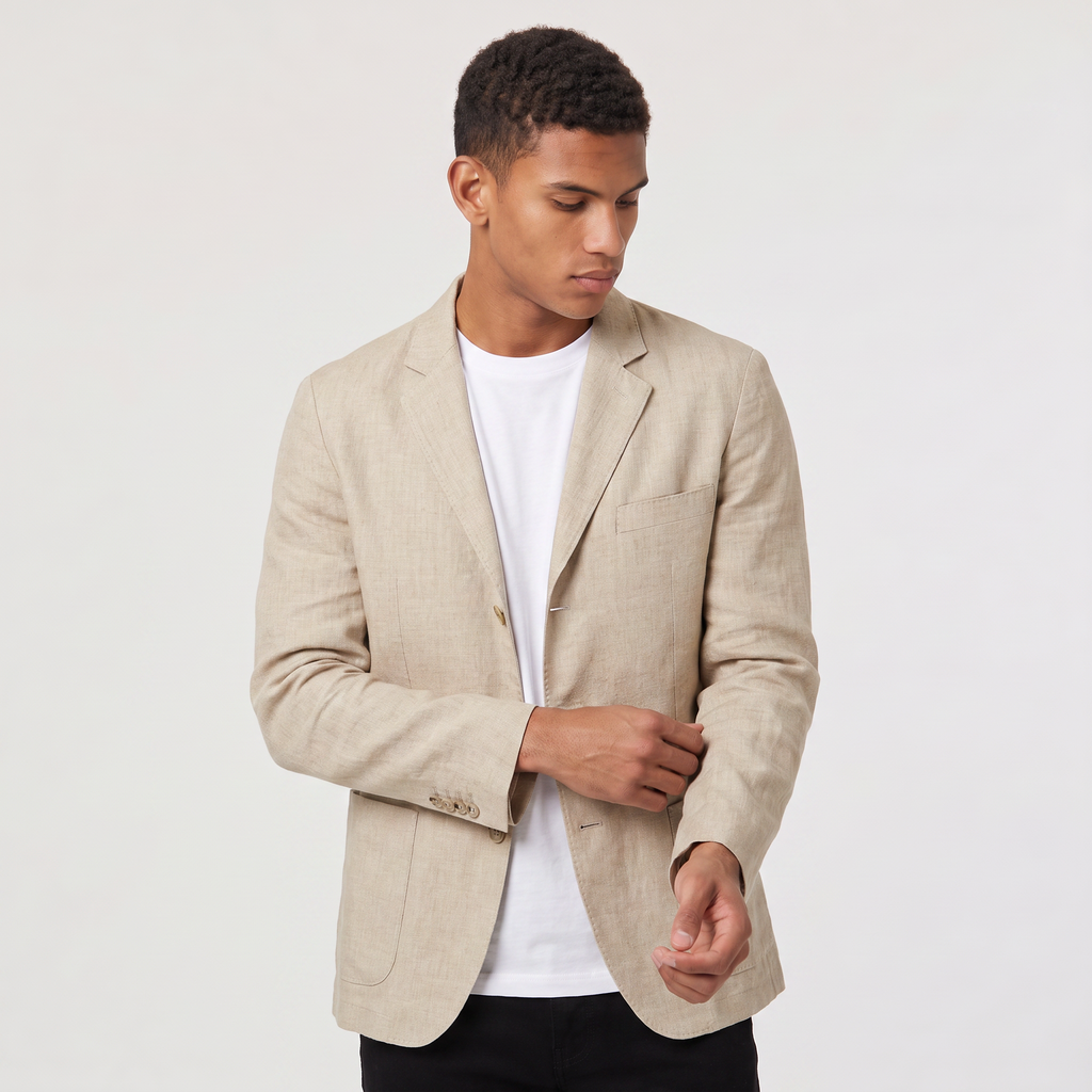 Men's Linen-Blend Relaxed Blazer