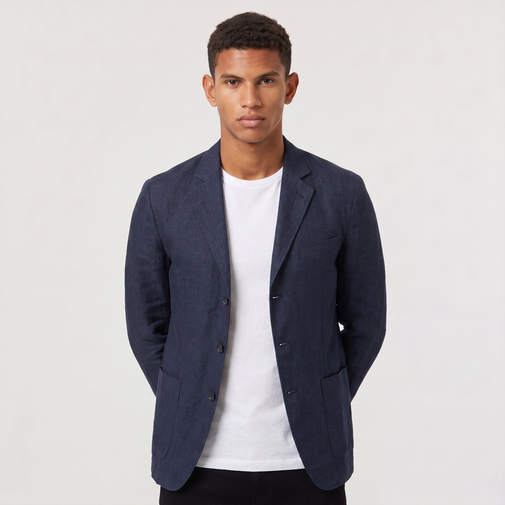 Men's Linen-Blend Relaxed Blazer