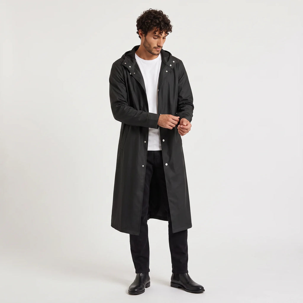 Men's Long Hooded Raincoat