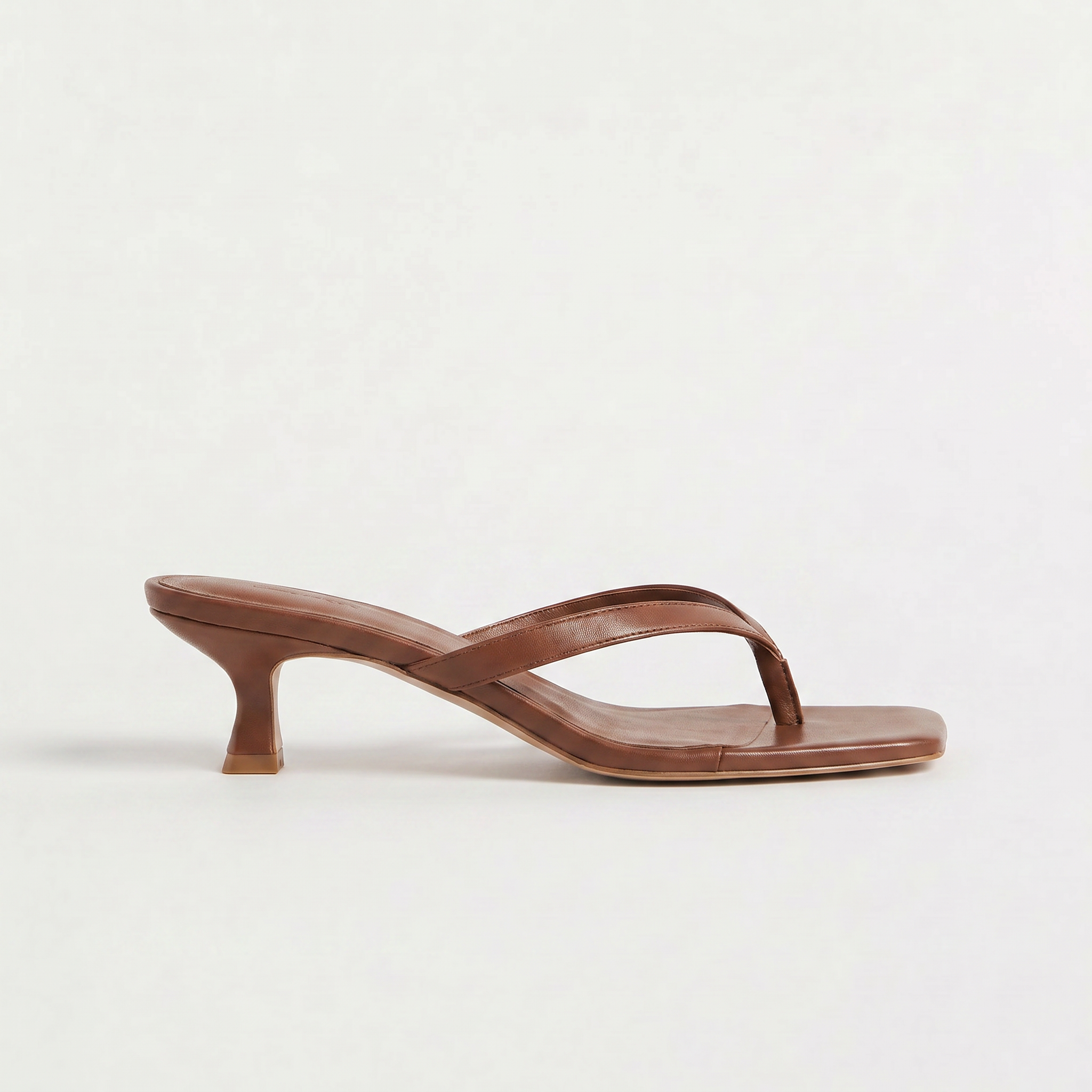 Women's Square Toe Kitten Heel Sandals
