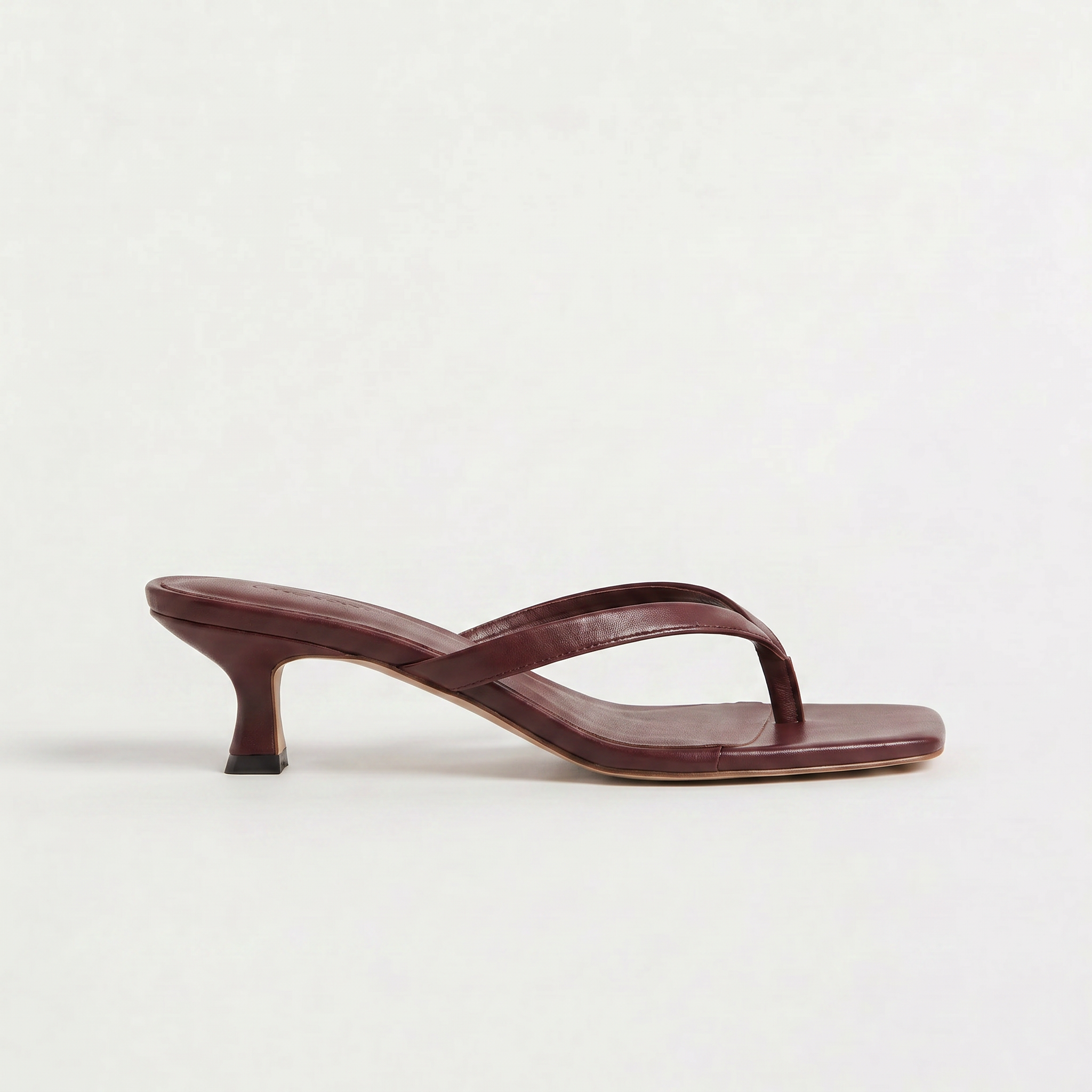 Women's Square Toe Kitten Heel Sandals
