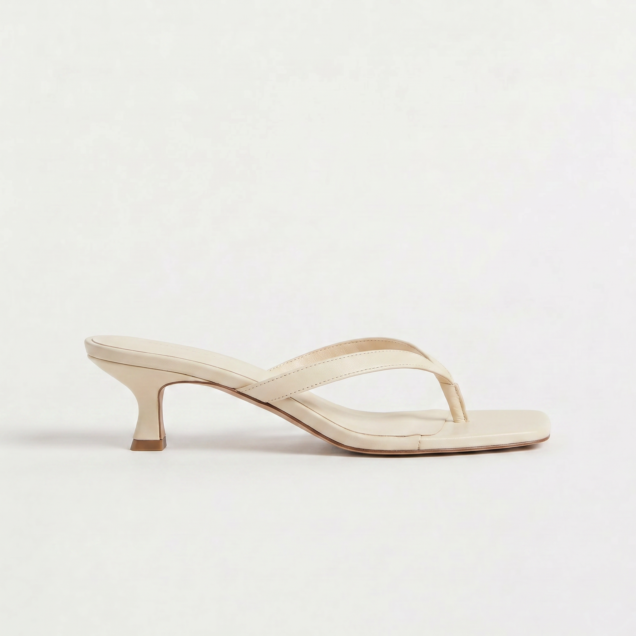 Women's Square Toe Kitten Heel Sandals