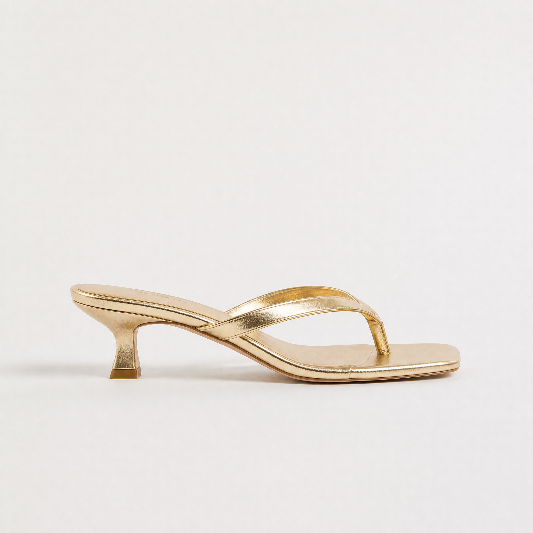 Women's Square Toe Kitten Heel Sandals