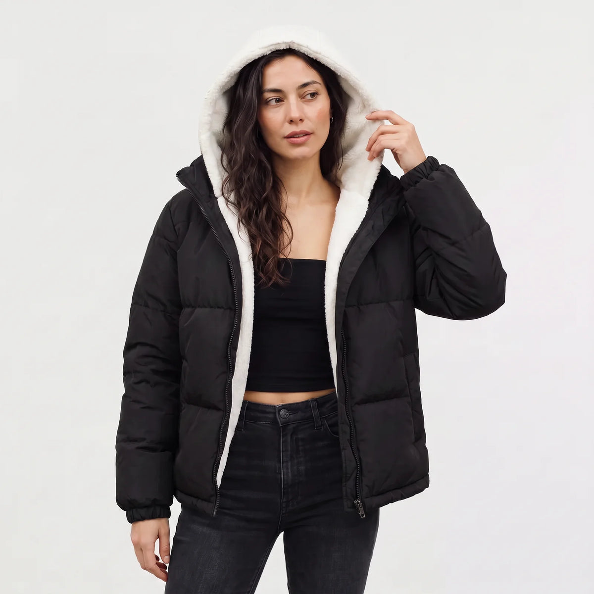 Women's Hooded Quilted Puffer Jacket