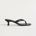 Women's Square Toe Kitten Heel Sandals
