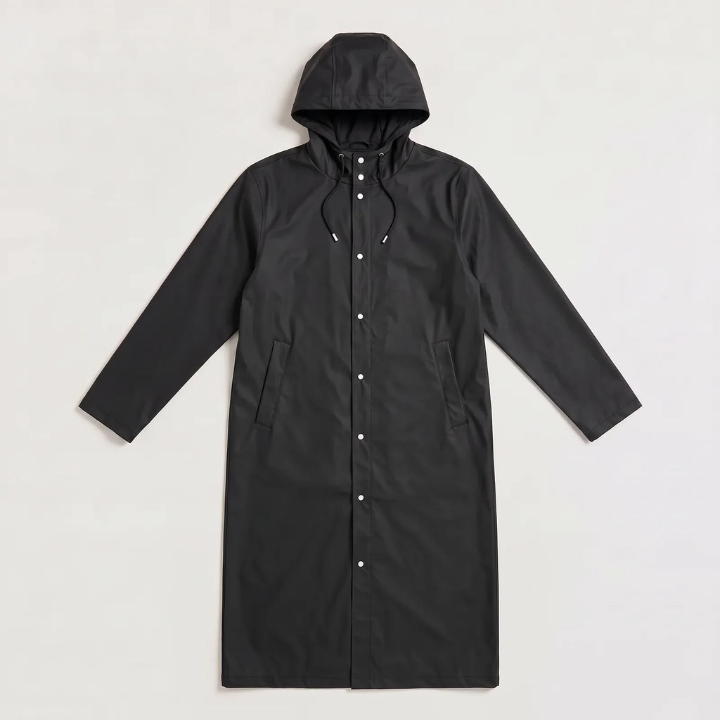 Men's Long Hooded Raincoat