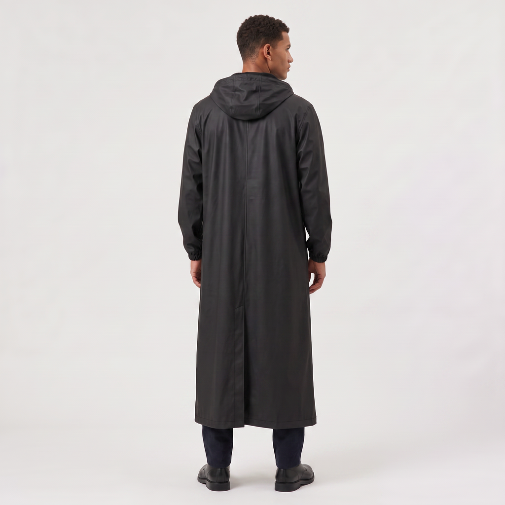 Men's Extra Long Hooded Raincoat
